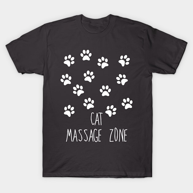 Cat Massage Zone Cat lover T-Shirt by PlimPlom